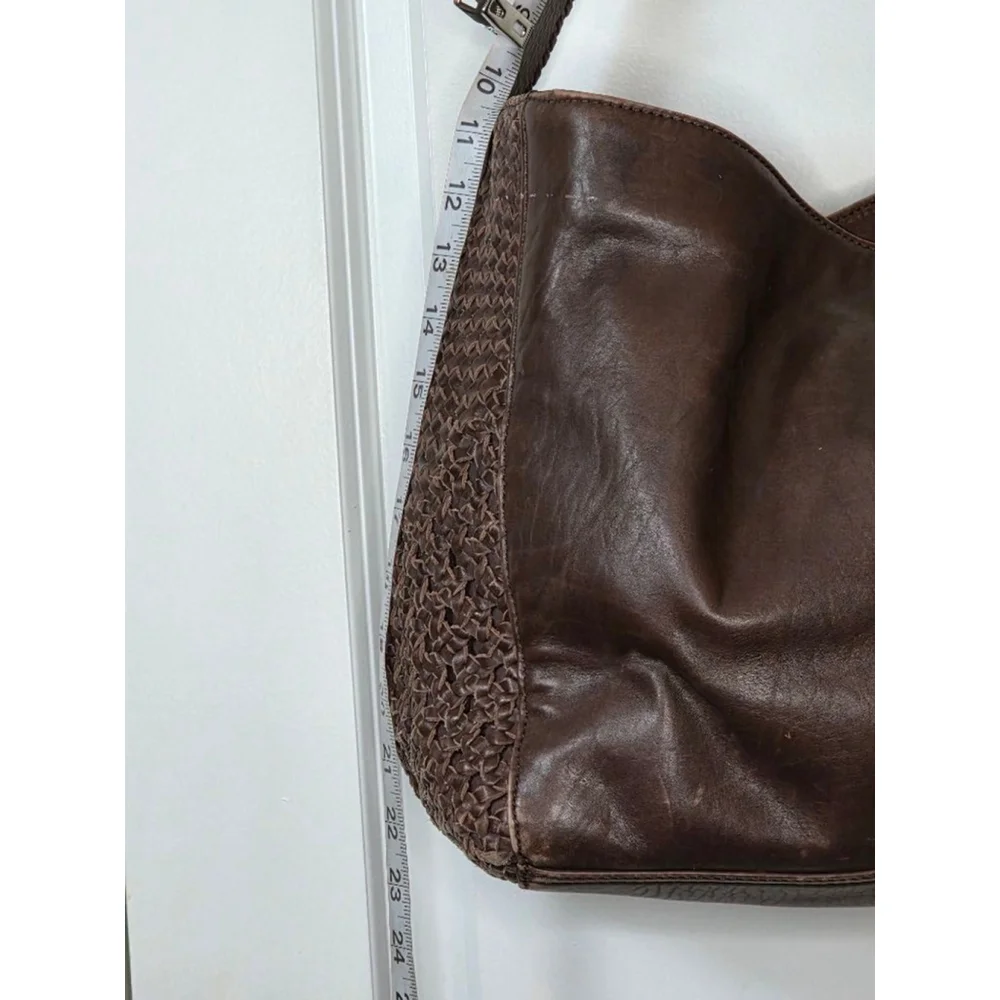 Women's Brown Leather Hobo Bag One Size
